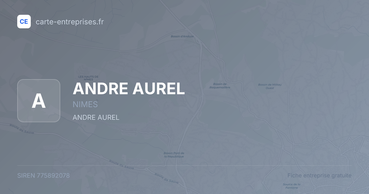 ANDRE AUREL — 775892078 — fiche entreprise