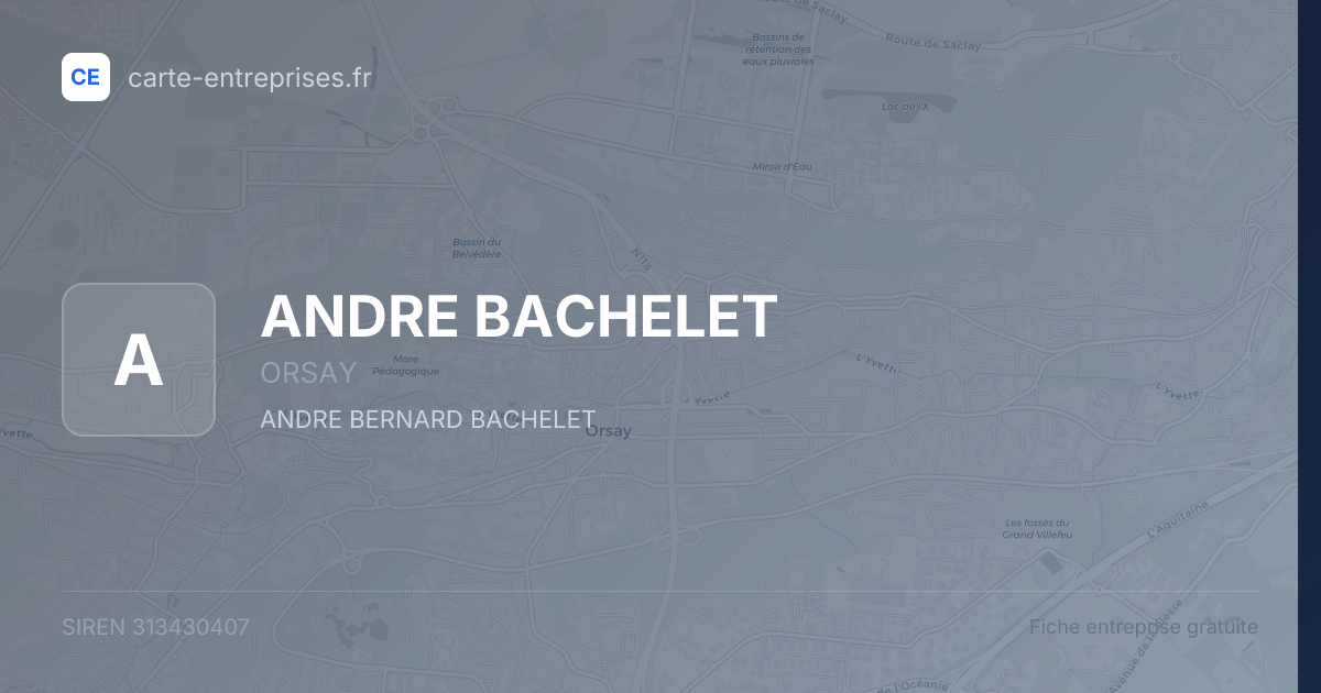 ANDRE BACHELET — 313430407 — fiche entreprise