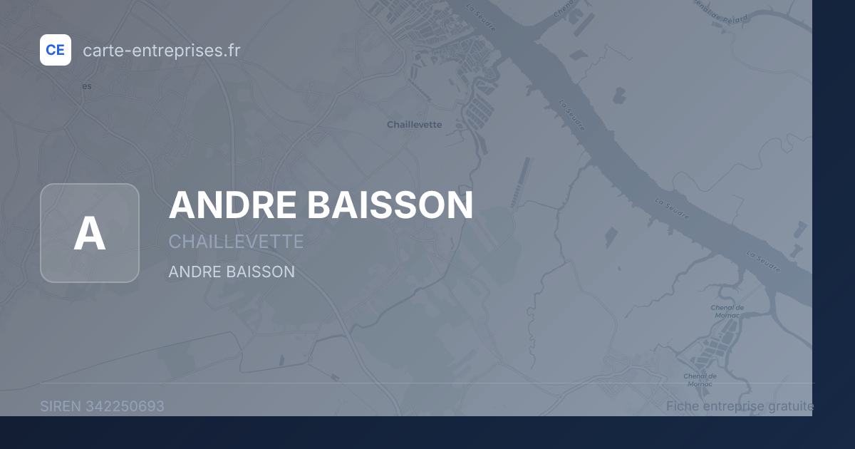 ANDRE BAISSON — 342250693 — fiche entreprise