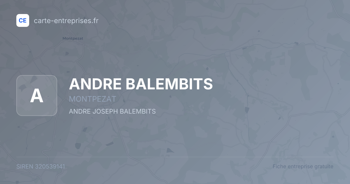 ANDRE BALEMBITS — 320539141 — fiche entreprise