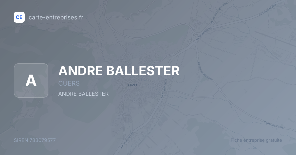ANDRE BALLESTER — 783079577 — fiche entreprise
