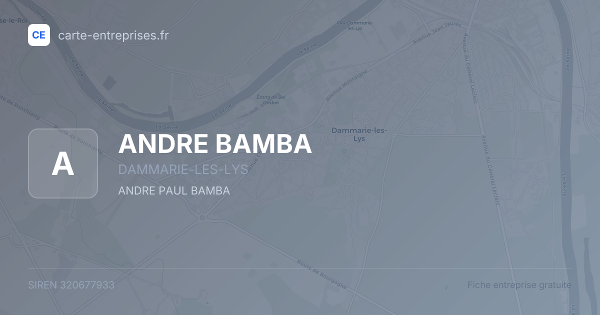 ANDRE BAMBA — 320677933 — fiche entreprise