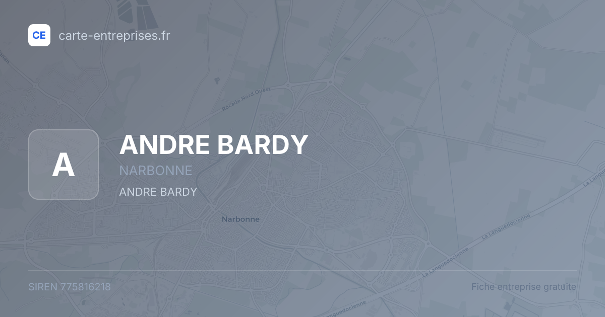 ANDRE BARDY — 775816218 — fiche entreprise