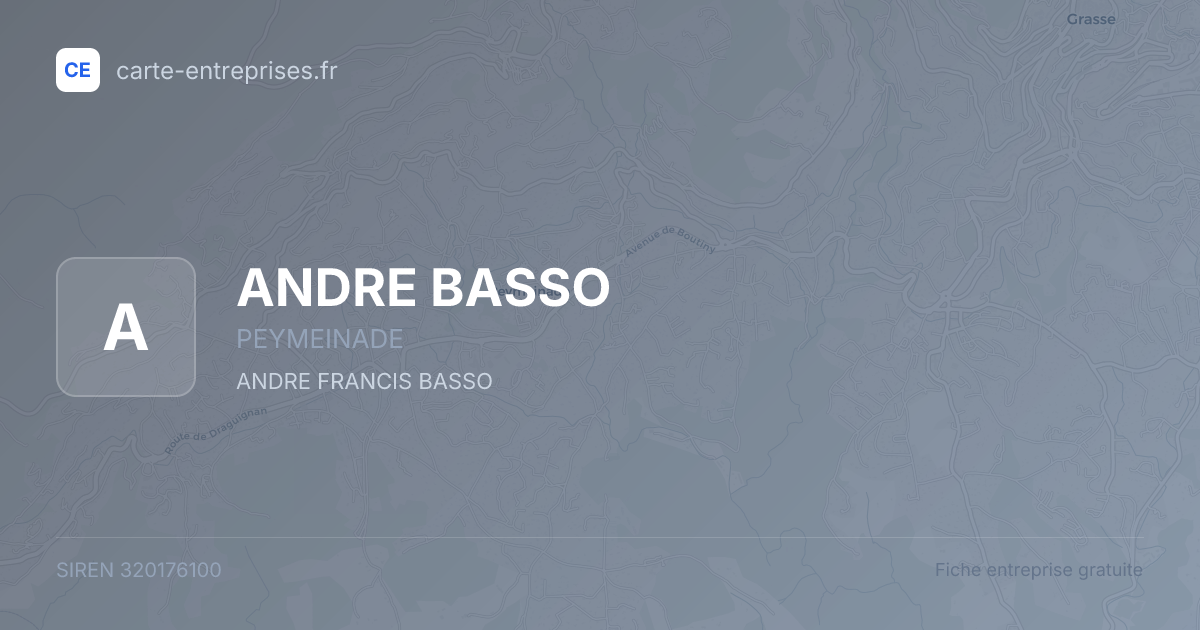 ANDRE BASSO — 320176100 — fiche entreprise