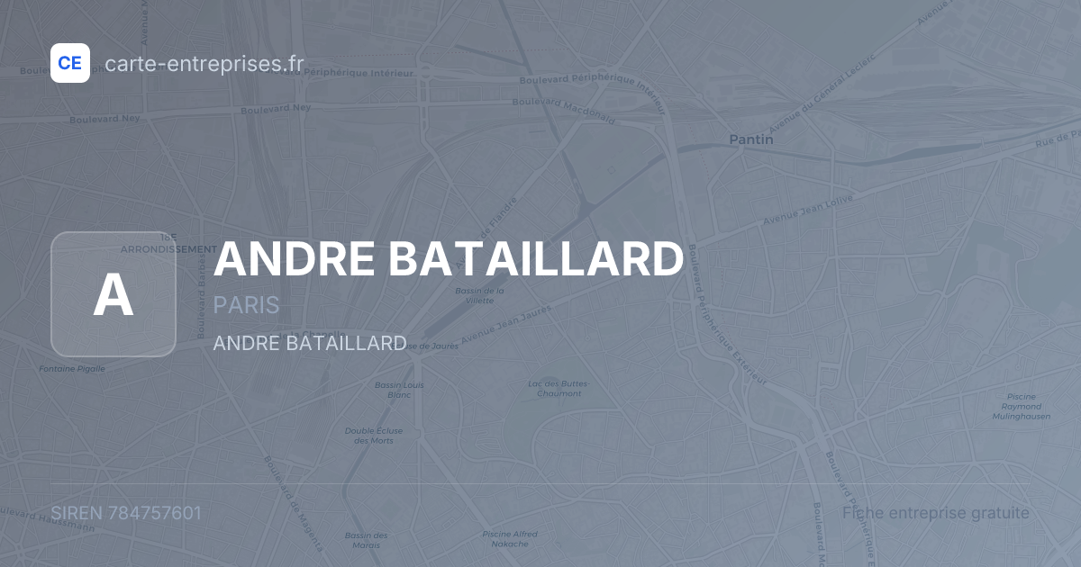 ANDRE BATAILLARD — 784757601 — fiche entreprise