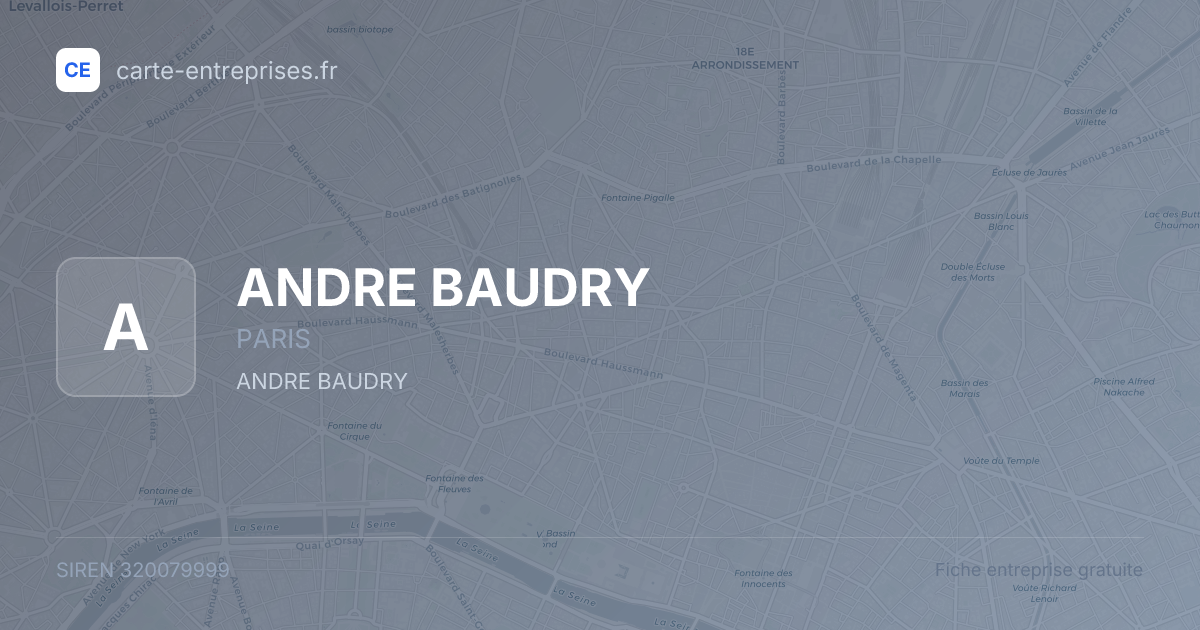 ANDRE BAUDRY — 320079999 — fiche entreprise