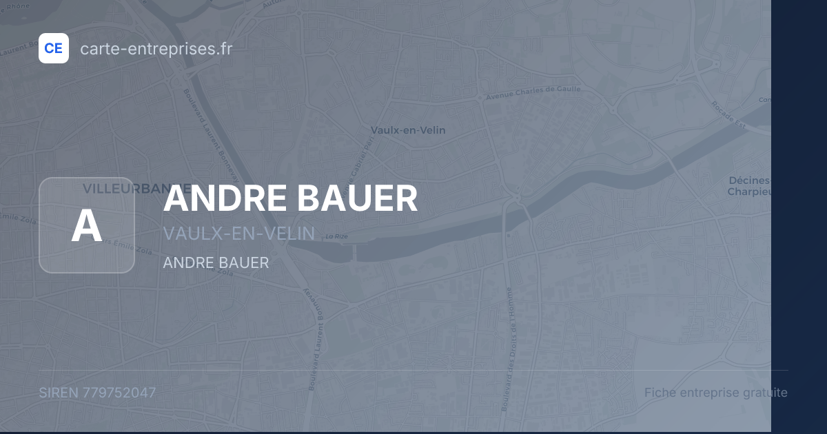 ANDRE BAUER — 779752047 — fiche entreprise