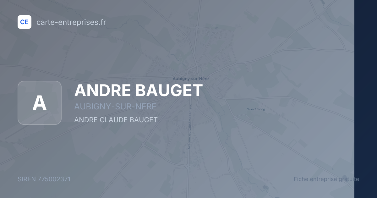 ANDRE BAUGET — 775002371 — fiche entreprise