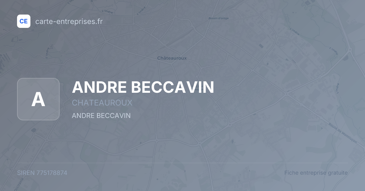 ANDRE BECCAVIN — 775178874 — fiche entreprise