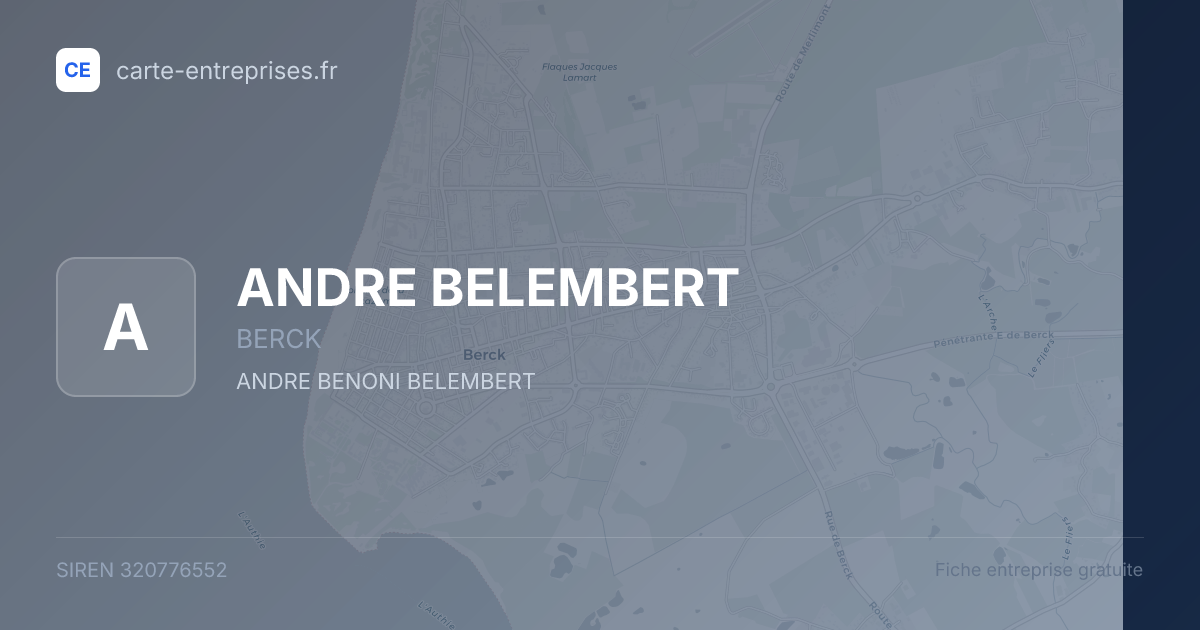 ANDRE BELEMBERT — 320776552 — fiche entreprise