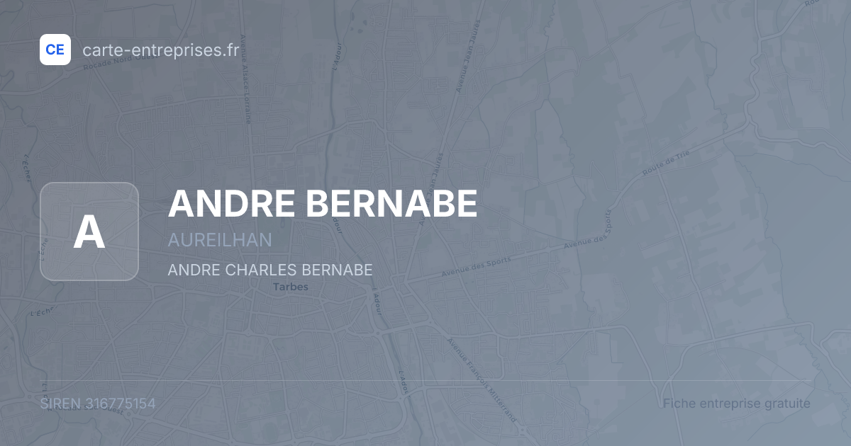 ANDRE BERNABE — 316775154 — fiche entreprise