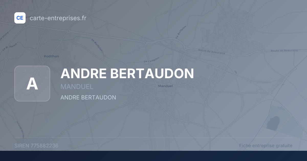 ANDRE BERTAUDON — 775882236 — fiche entreprise