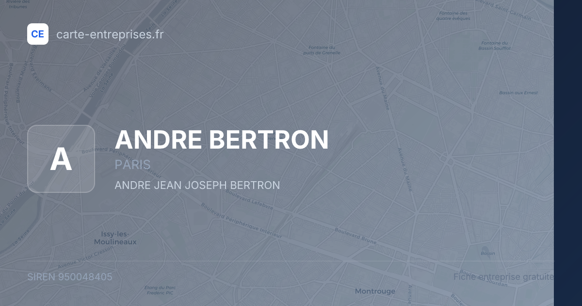 ANDRE BERTRON — 950048405 — fiche entreprise