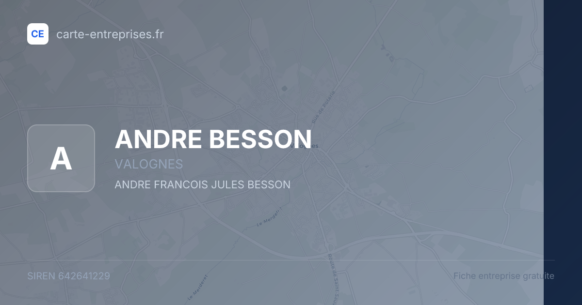 ANDRE BESSON — 642641229 — fiche entreprise