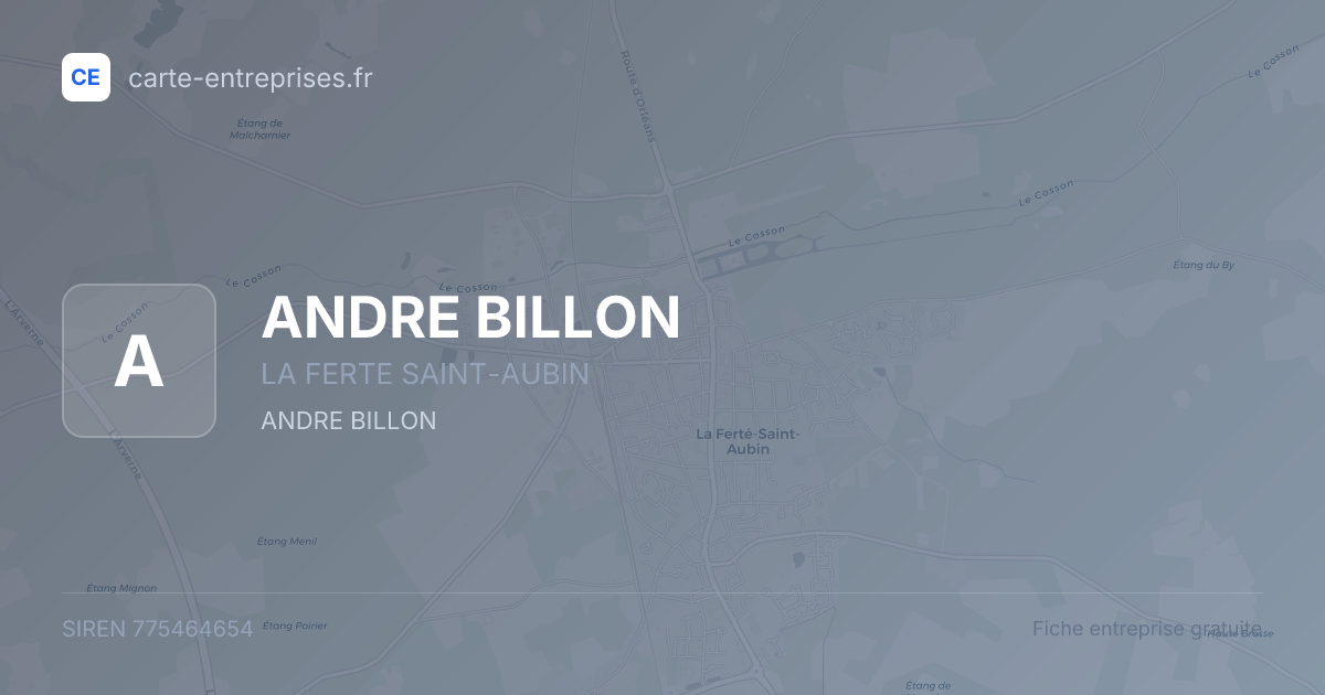 ANDRE BILLON — 775464654 — fiche entreprise