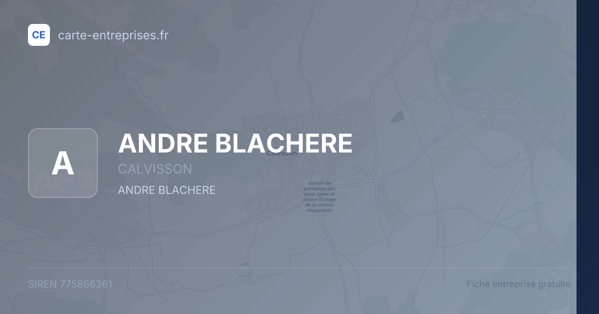 ANDRE BLACHERE — 775866361 — fiche entreprise