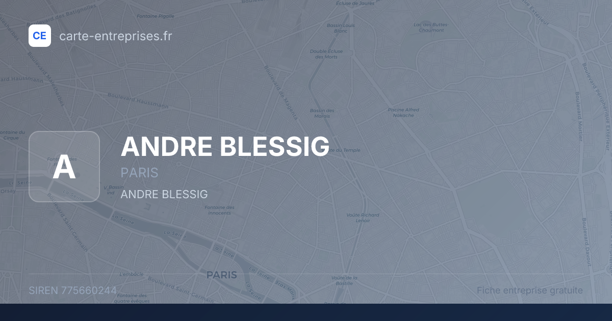 ANDRE BLESSIG — 775660244 — fiche entreprise