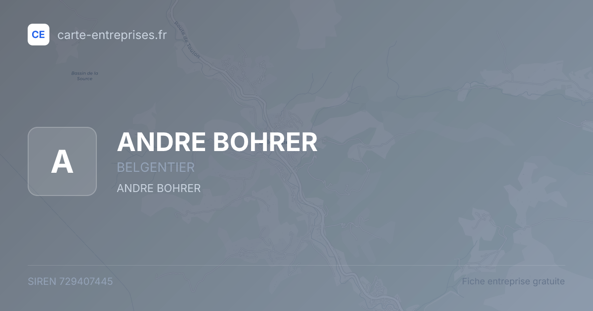 ANDRE BOHRER — 729407445 — fiche entreprise