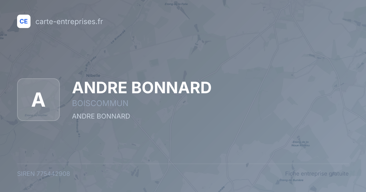 ANDRE BONNARD — 775442908 — fiche entreprise