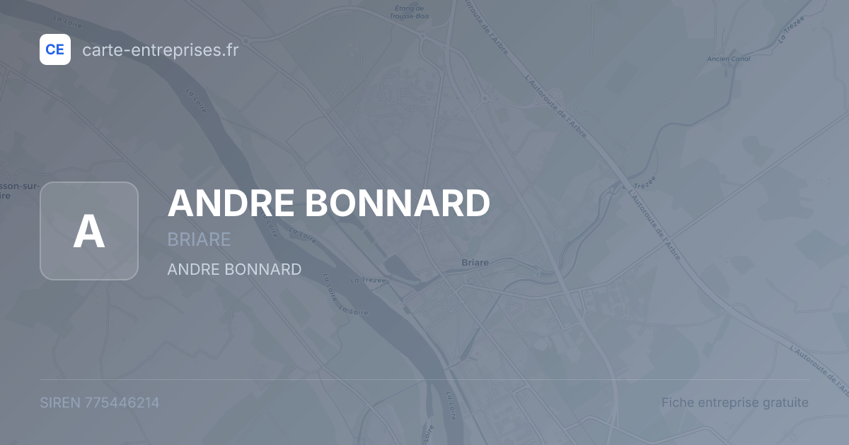 ANDRE BONNARD — 775446214 — fiche entreprise