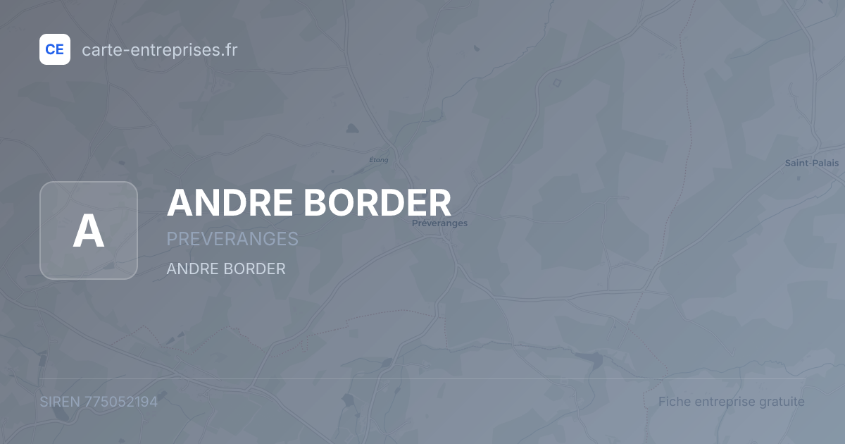 ANDRE BORDER — 775052194 — fiche entreprise