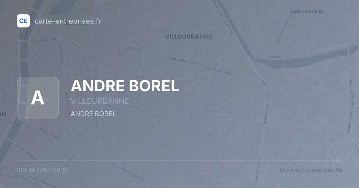 ANDRE BOREL — 779775006 — fiche entreprise