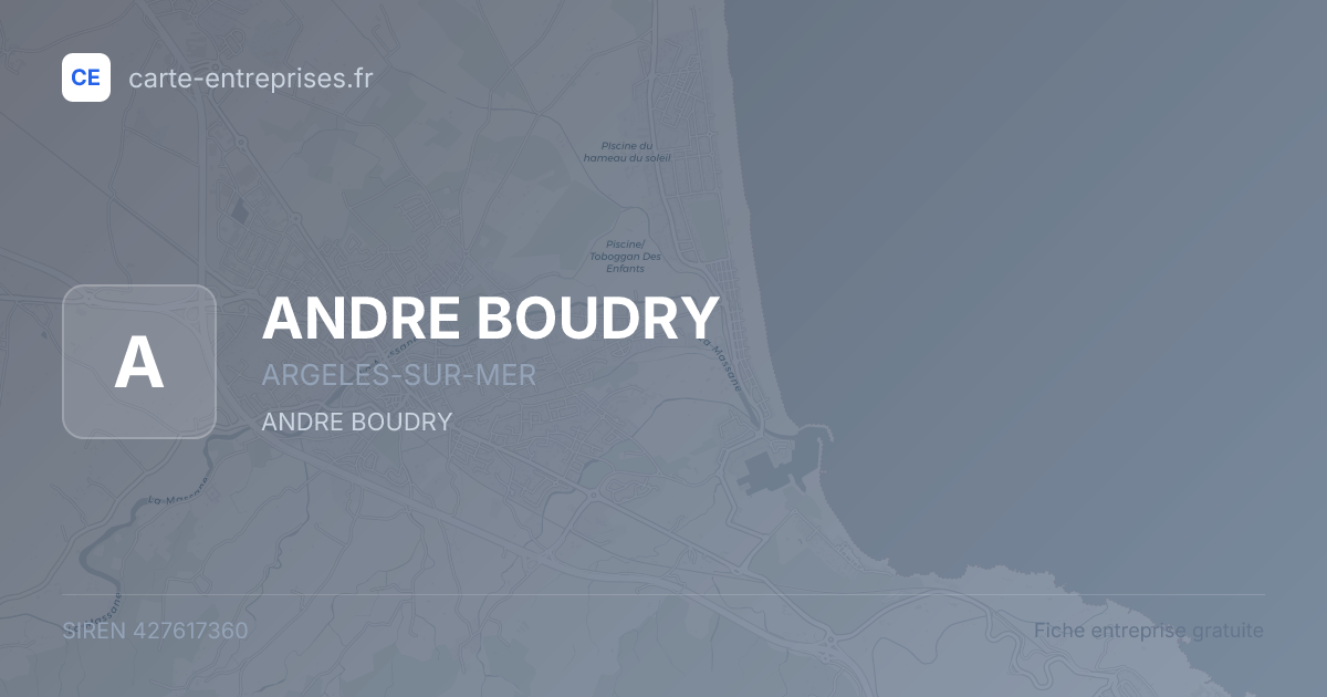 ANDRE BOUDRY — 427617360 — fiche entreprise