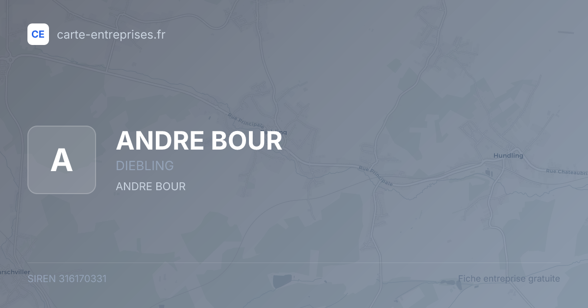 ANDRE BOUR — 316170331 — fiche entreprise