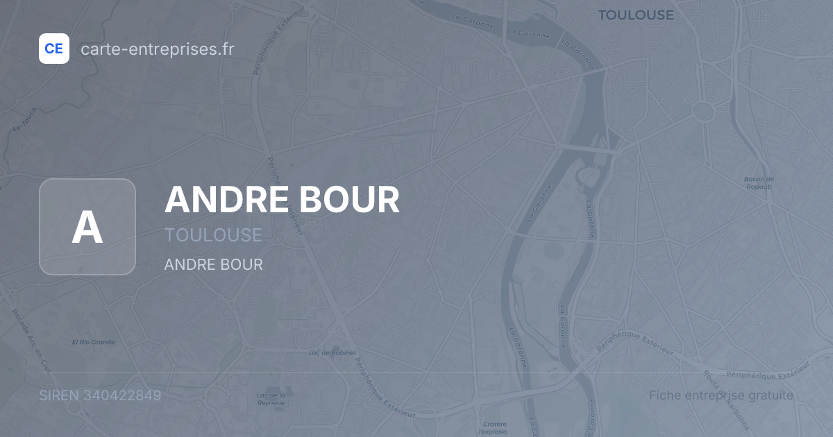 ANDRE BOUR — 340422849 — fiche entreprise