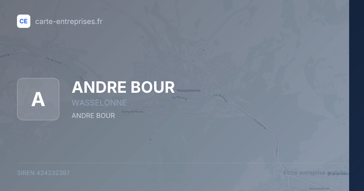 ANDRE BOUR — 424232387 — fiche entreprise
