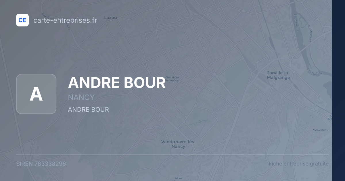 ANDRE BOUR — 783338296 — fiche entreprise