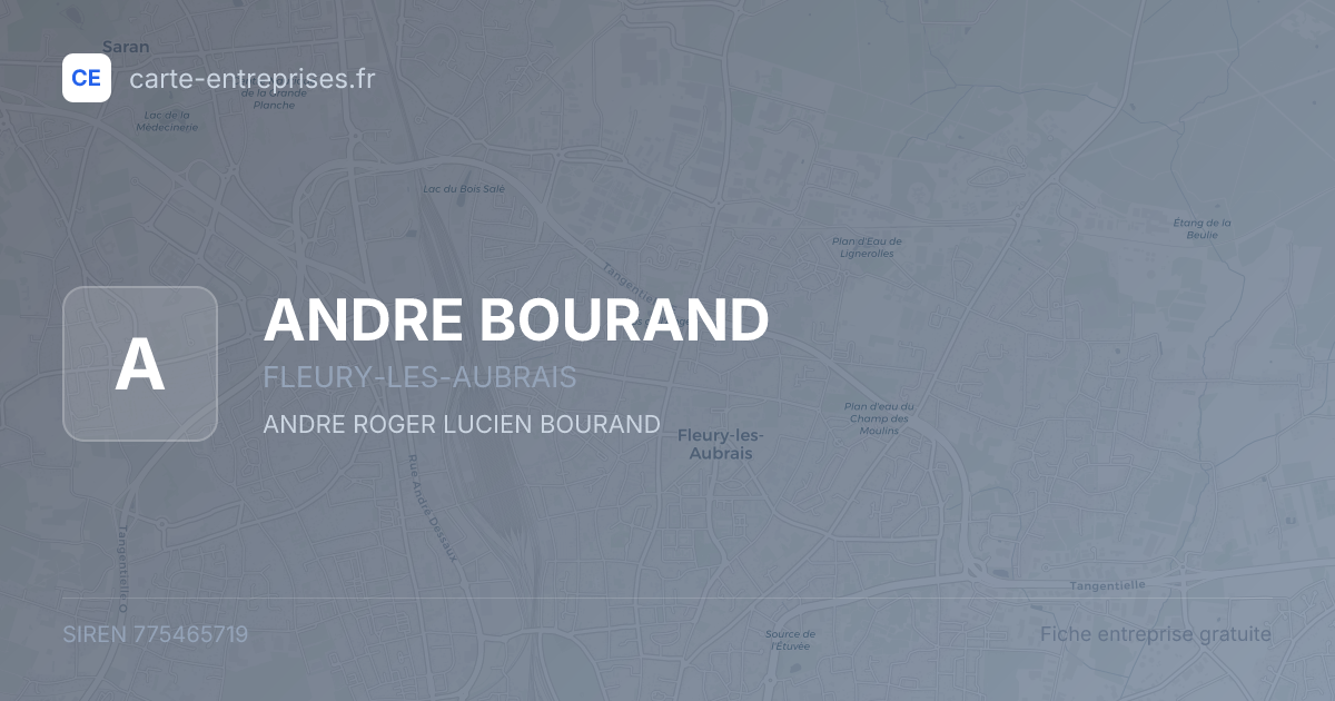 ANDRE BOURAND — 775465719 — fiche entreprise
