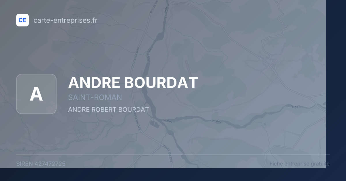 ANDRE BOURDAT — 427472725 — fiche entreprise