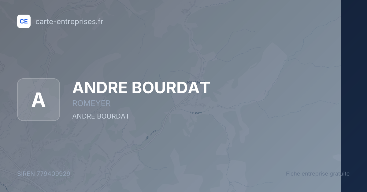 ANDRE BOURDAT — 779409929 — fiche entreprise