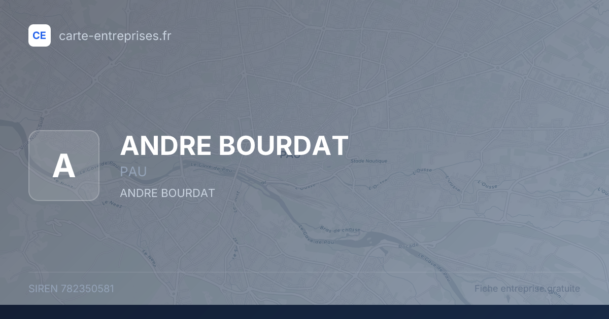 ANDRE BOURDAT — 782350581 — fiche entreprise