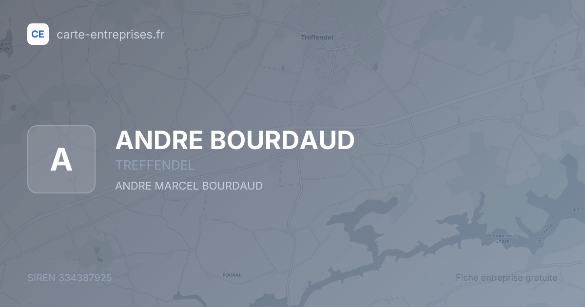 ANDRE BOURDAUD — 334387925 — fiche entreprise