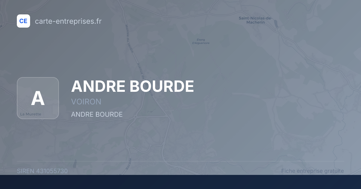 ANDRE BOURDE — 431055730 — fiche entreprise
