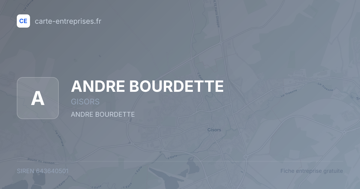 ANDRE BOURDETTE — 643640501 — fiche entreprise