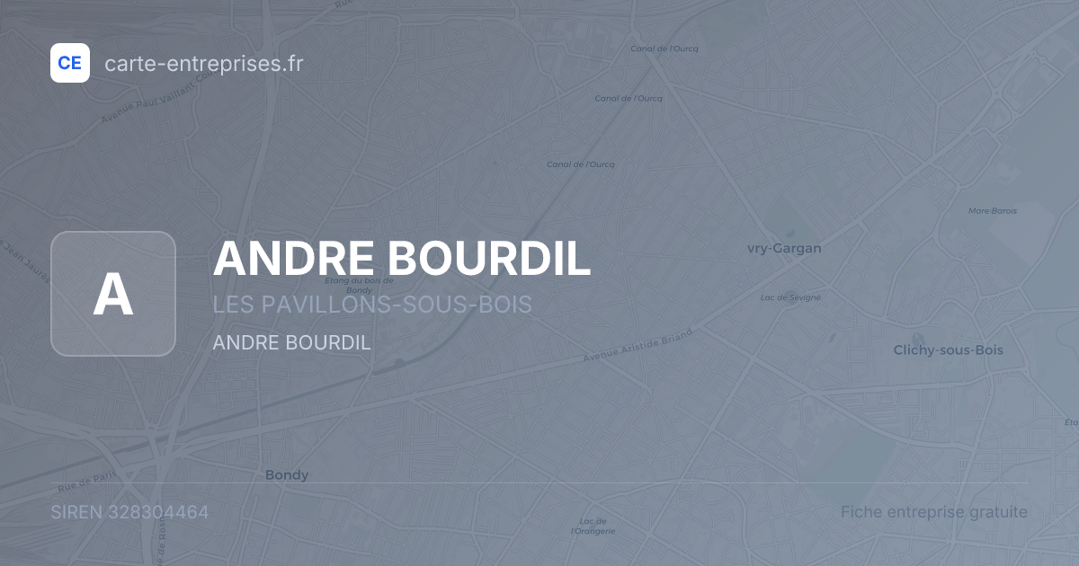 ANDRE BOURDIL — 328304464 — fiche entreprise