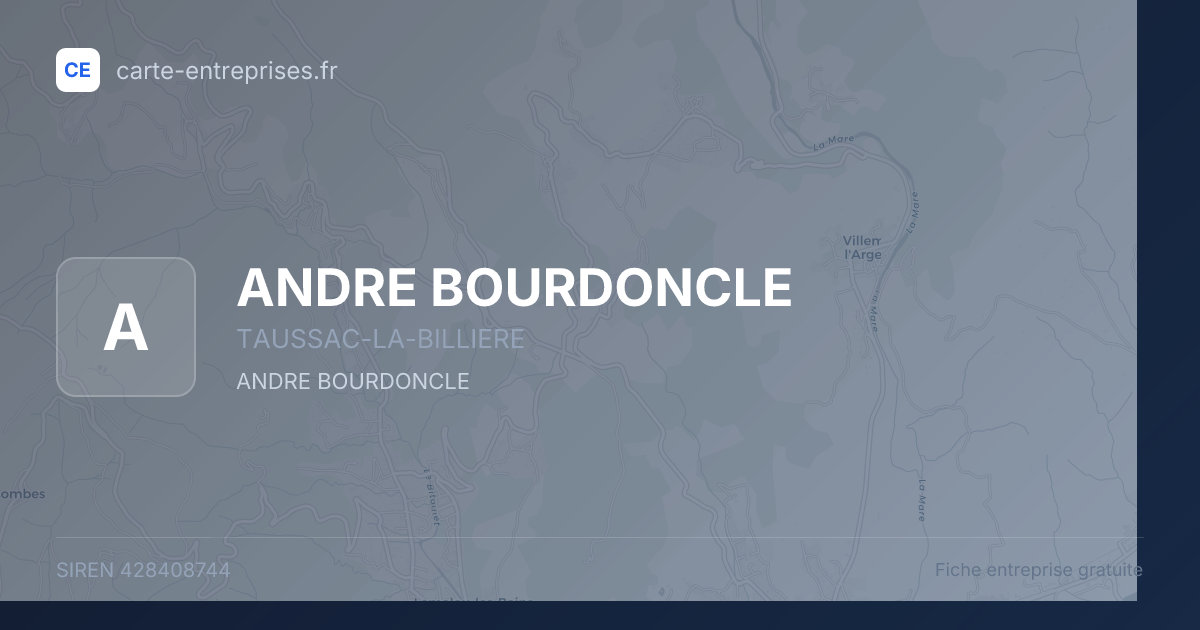 ANDRE BOURDONCLE — 428408744 — fiche entreprise