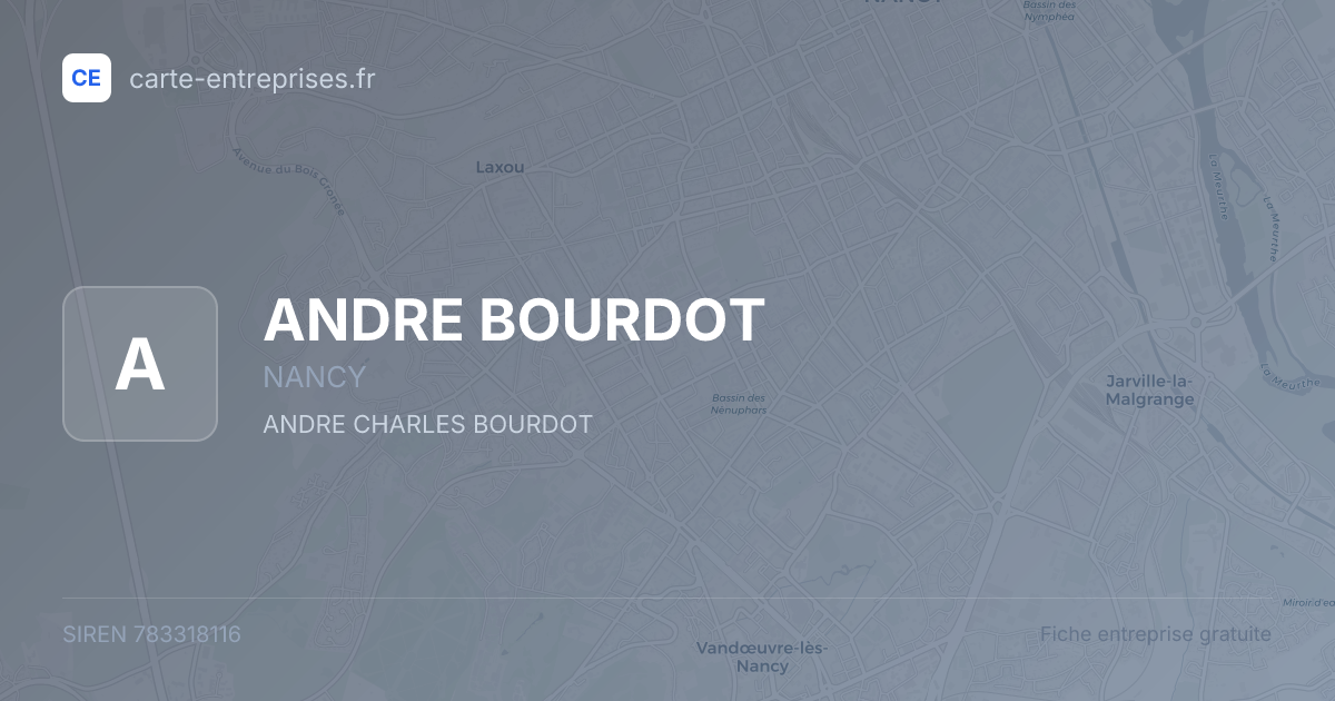 ANDRE BOURDOT — 783318116 — fiche entreprise