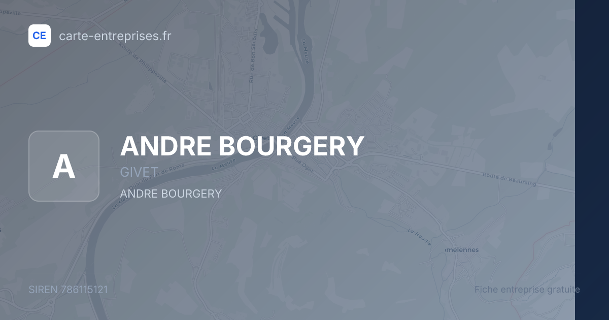 ANDRE BOURGERY — 786115121 — fiche entreprise