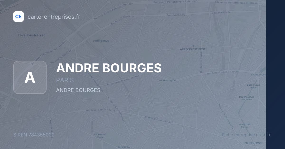 ANDRE BOURGES — 784355000 — fiche entreprise