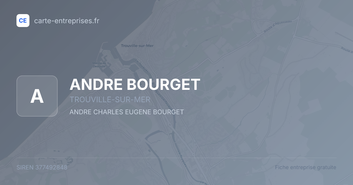 ANDRE BOURGET — 377492848 — fiche entreprise