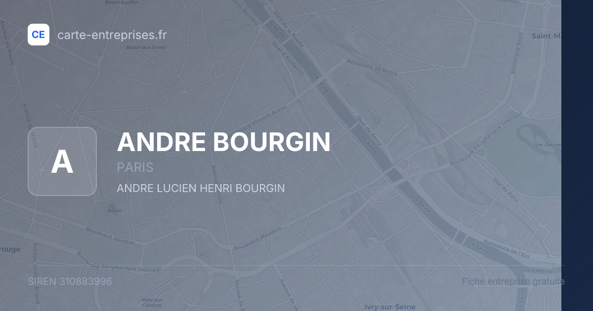 ANDRE BOURGIN — 310883996 — fiche entreprise