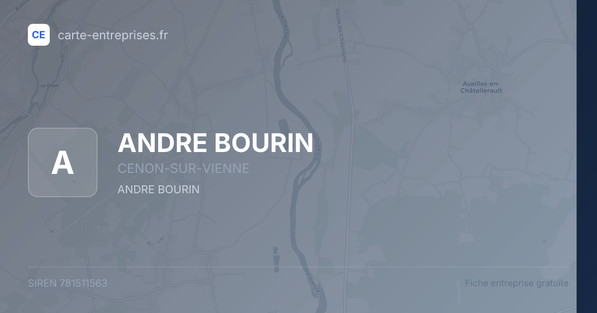 ANDRE BOURIN — 781511563 — fiche entreprise