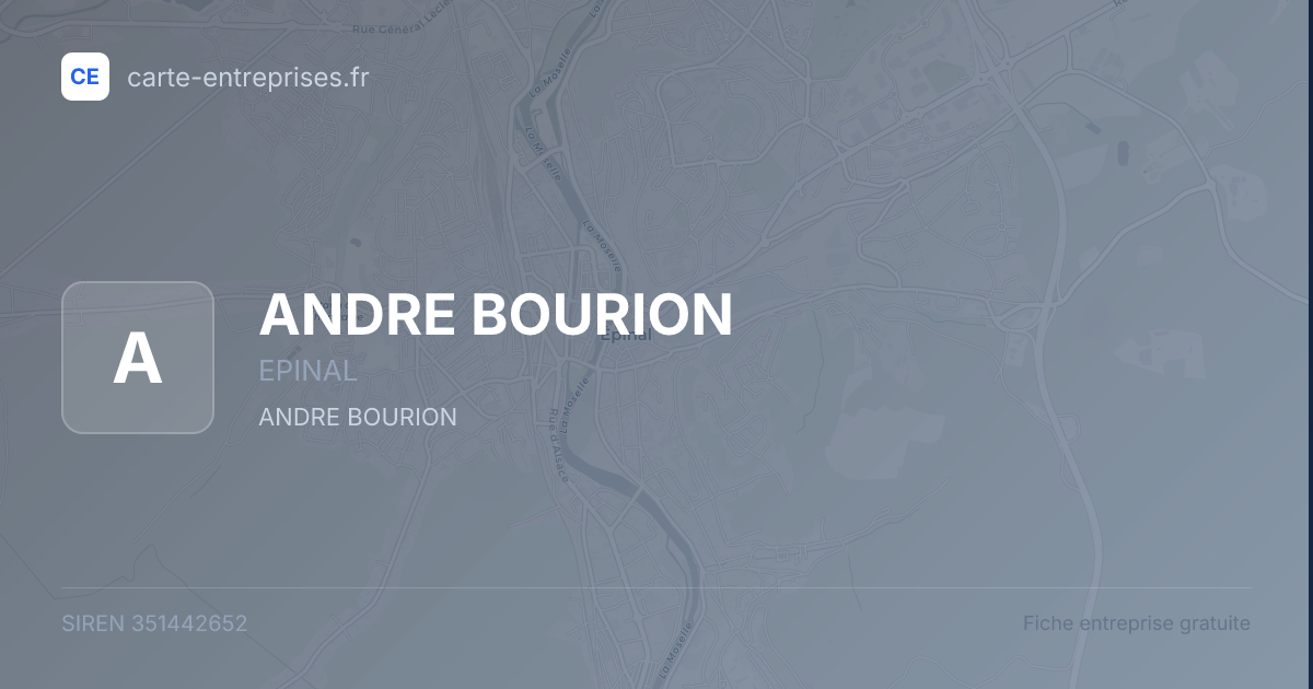 ANDRE BOURION — 351442652 — fiche entreprise