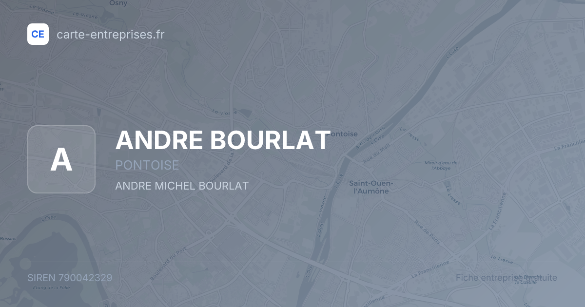 ANDRE BOURLAT — 790042329 — fiche entreprise