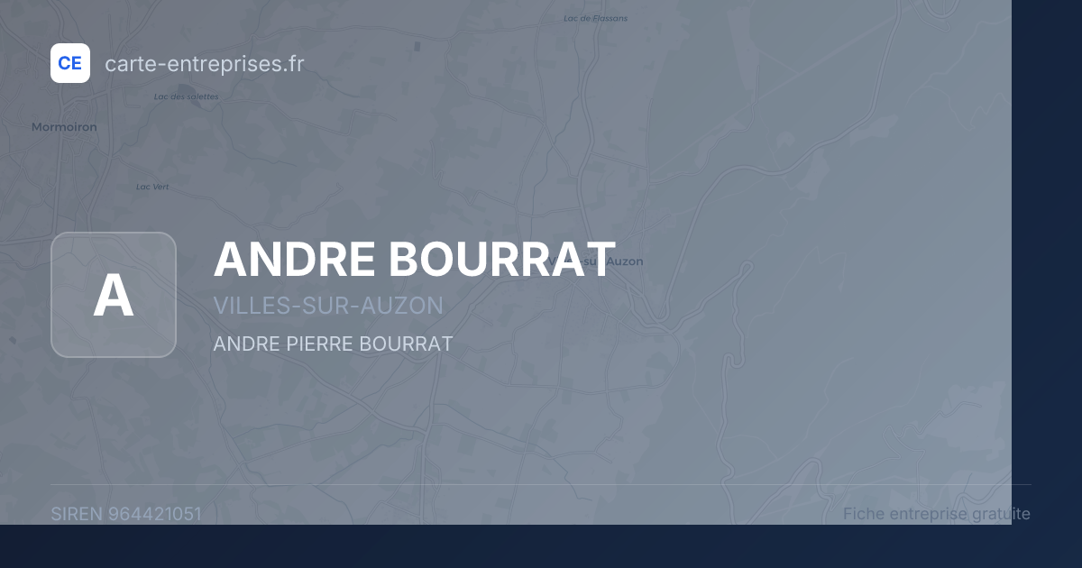 ANDRE BOURRAT — 964421051 — fiche entreprise