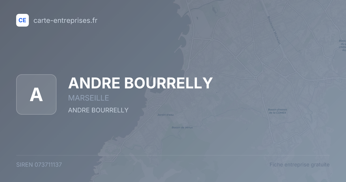 ANDRE BOURRELLY — 073711137 — fiche entreprise